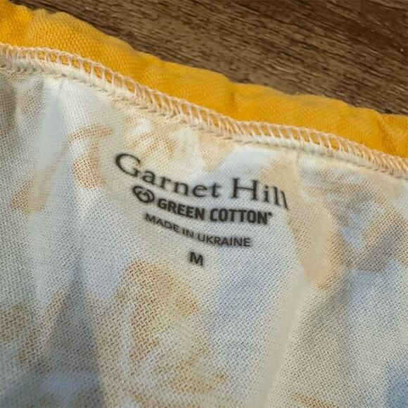 Garnet Hill 4-Piece Green Cotton Asian Wrap Yellow Floral Pajama Set M READ - Picture 4 of 9